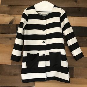Black and white striped spring jacket